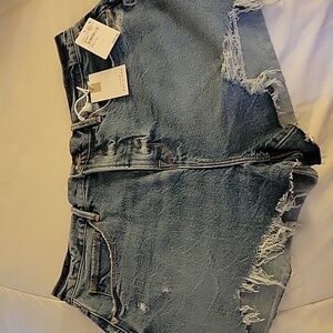NWT GOOD AMERICAN Good 90S Denim Shorts